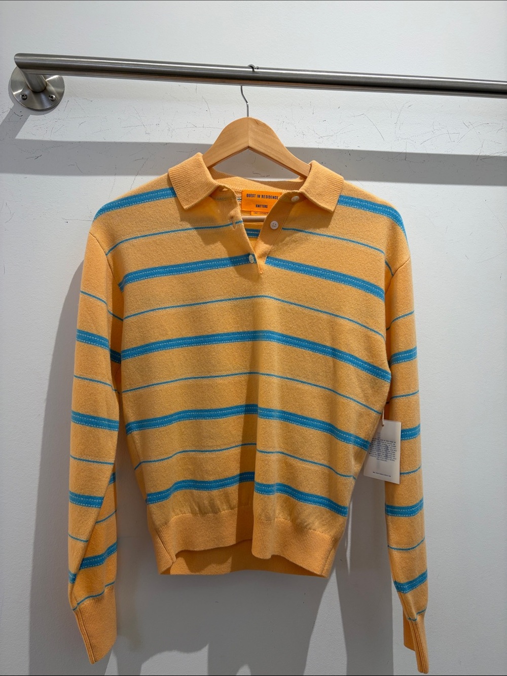 Guest In Residence Stripe Polo Sweater - Sorbet Combo